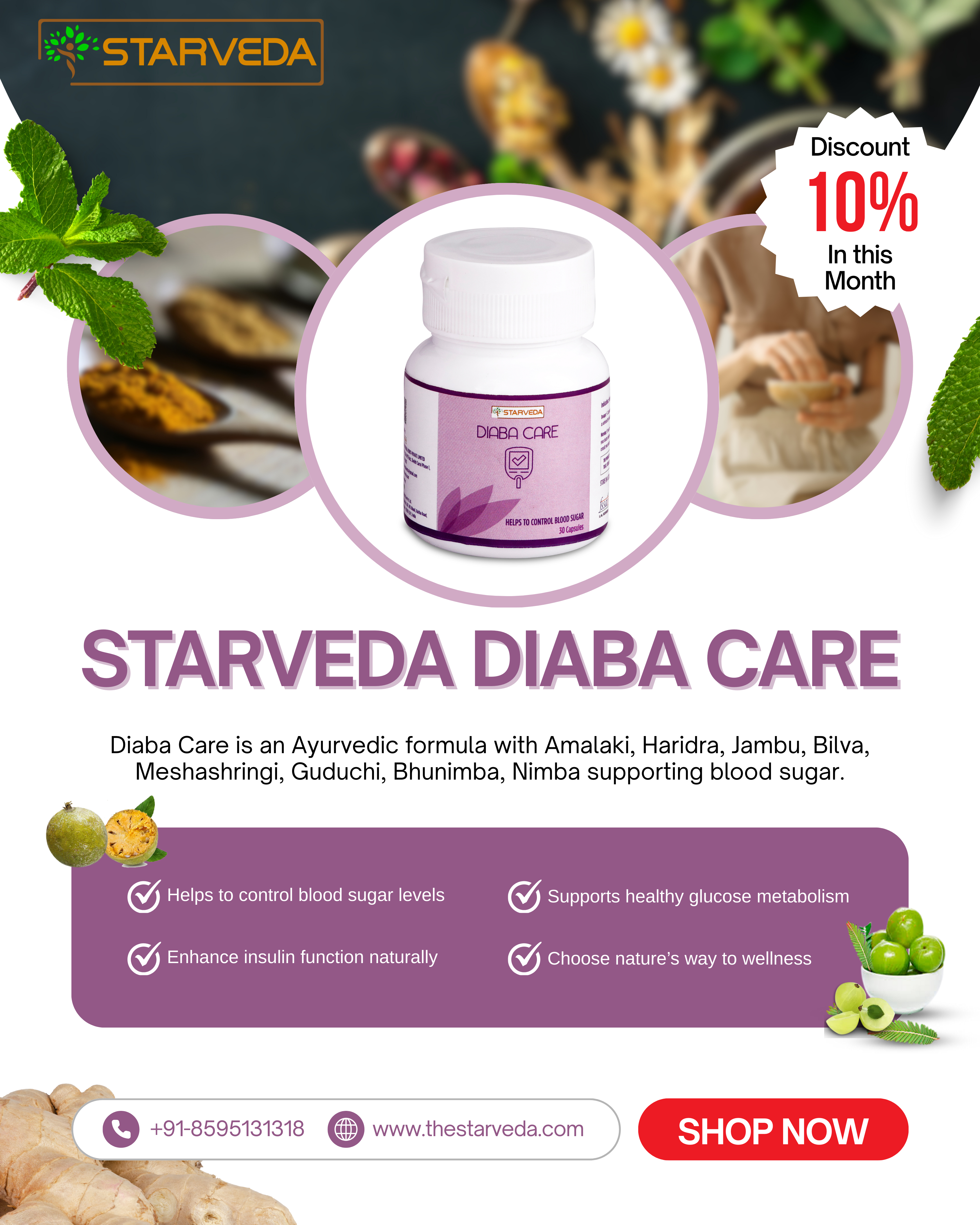 Diaba Care Capsules: Ayurvedic Diabetes Support for Healthy Blood Sugar Management