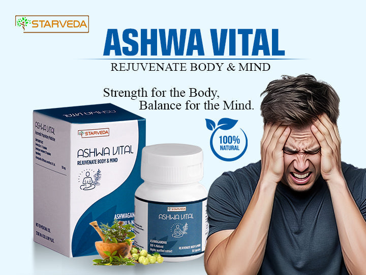 Ashwa Vital – Ayurvedic Ashwagandha Capsules for Stress Relief and Vitality