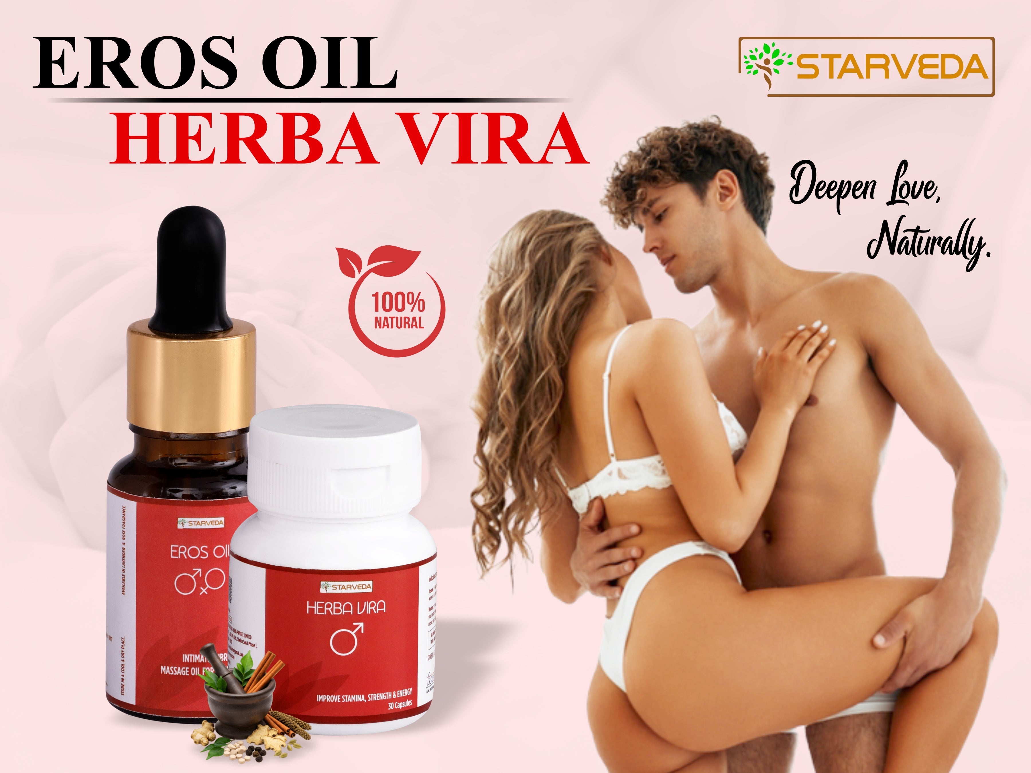 Eros Oil & Herba Vira Capsules – A Complete Ayurvedic Solution for Men’s Wellness
