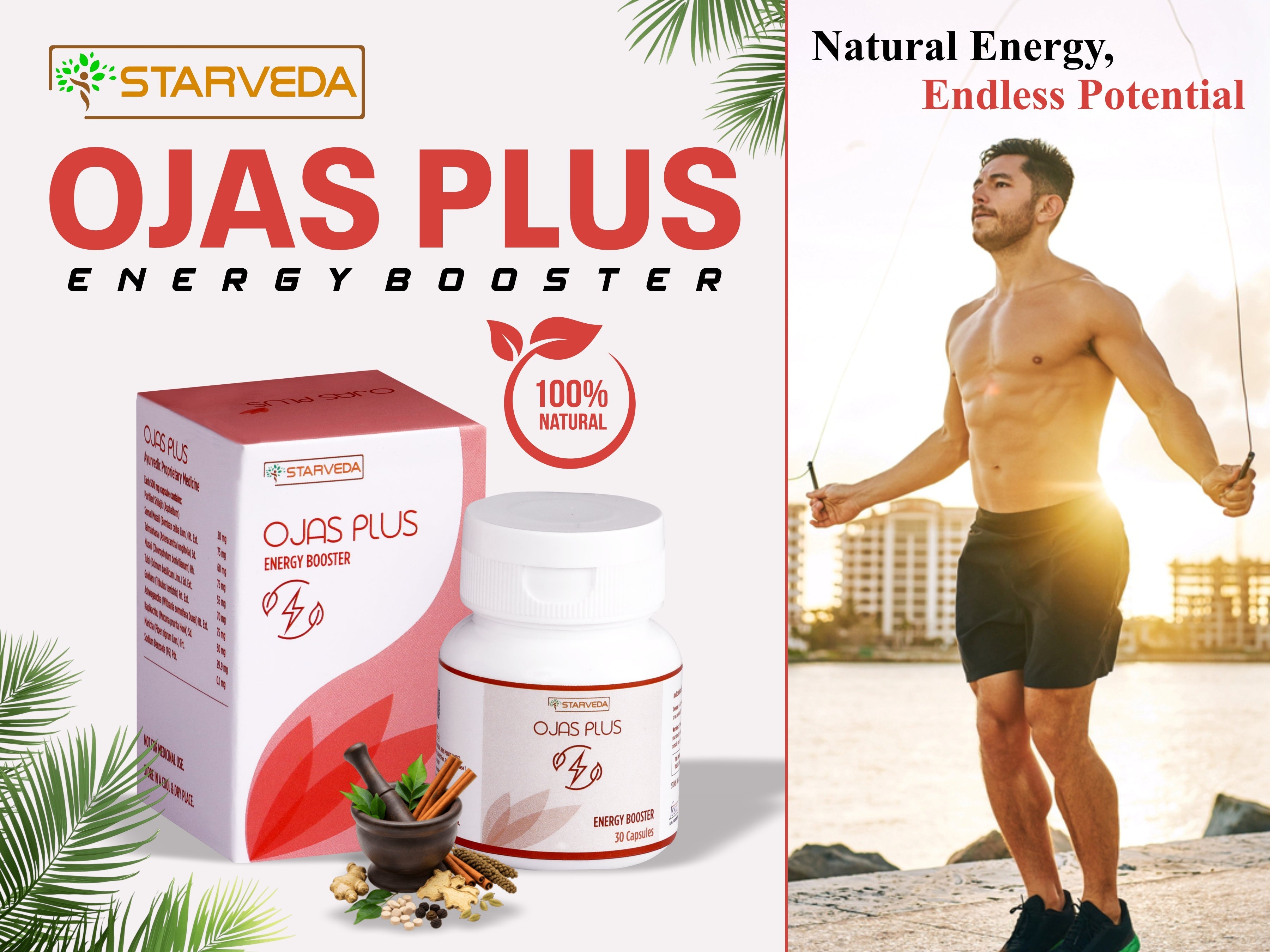 Ojas Plus Capsules – Ayurvedic Formula for Energy, Stamina & Vitality