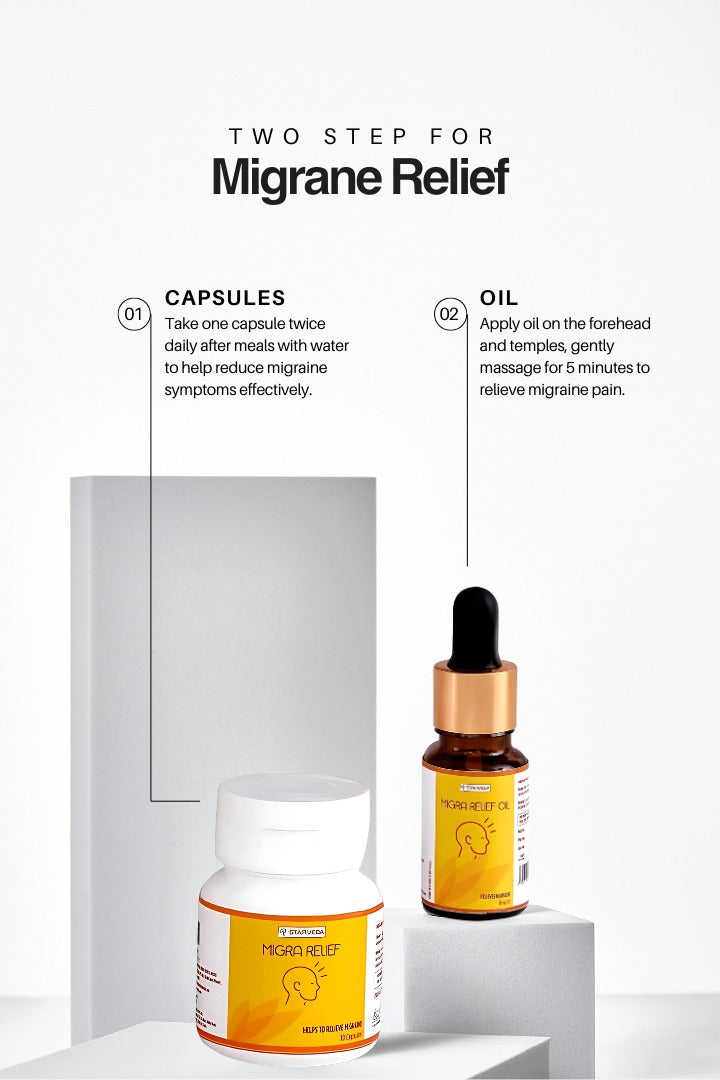 Migra Relief Oil and Migra Relief Capsules Combo