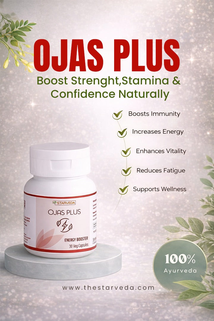 Starveda Ojas Plus Capsules-Ayurvedic blend formulated to support energy, stamina and vitality with blend of Semal Musli, Ashwagandha and Talmakhana- 30 capsules (Pack of 2)