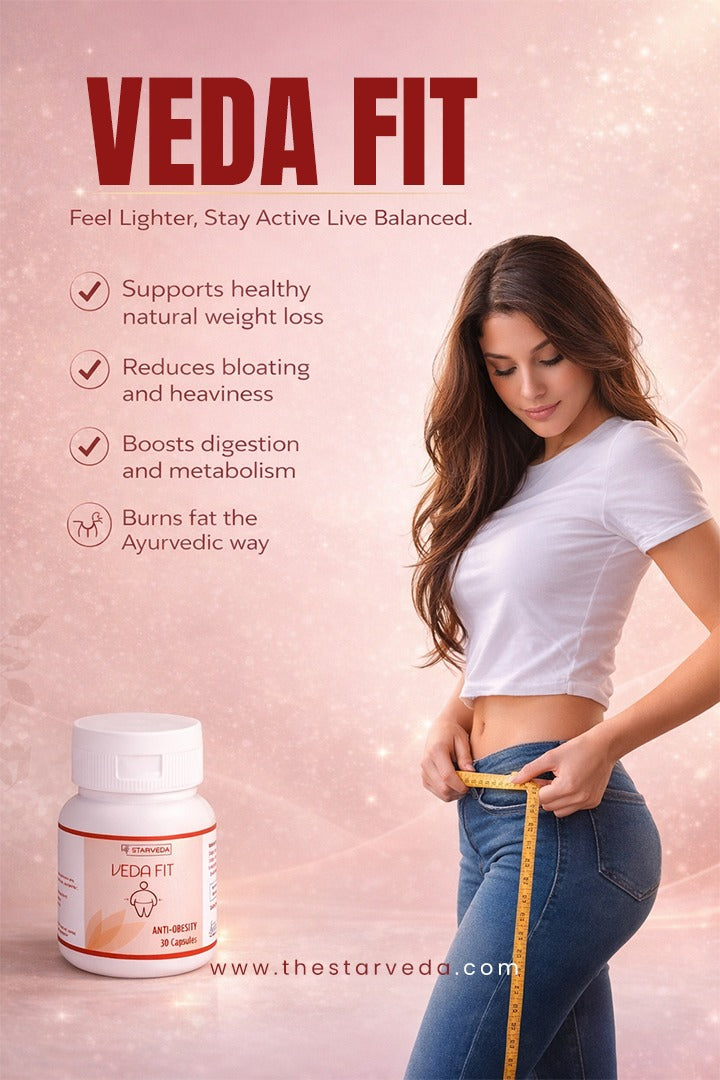 Starveda Veda Fit Capsules-support healthy metabolism and aid in natural weight management with blends of classical herbs like Bibhitaki, Haritaki, Amalaki, Chitrak, and Kutaki-30 capsules (Pack of 2)