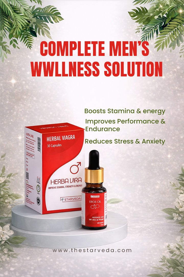 Starveda Eros oil- intimate lubricant and massage oil for men & women- 10 ml oil (Pack of 2)