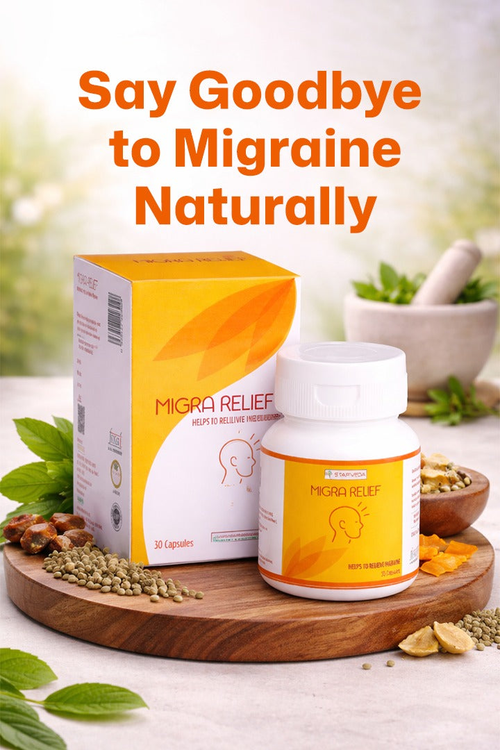Starveda Migra Relief Capsules-  for Migraine & Headache Relief with blend of herbs like Vacha, Brahmi, Shankapushpi etc- 30 Capsules (Pack of 2)