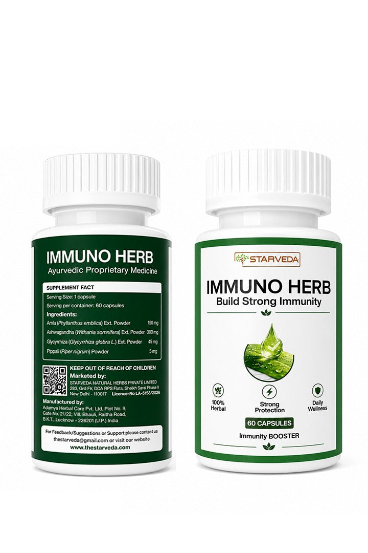 Starveda Immuno herb Capsules | strengthen the body’s immune | 60 Caps