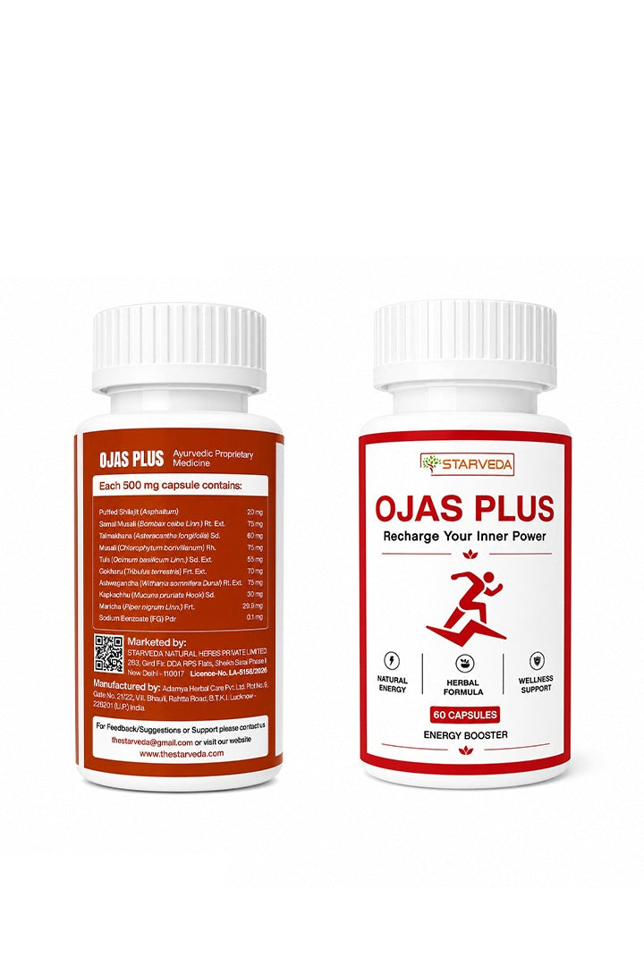 Starveda Ojas Plus Capsules | Energy & Vitality Booster | 30 Caps x2