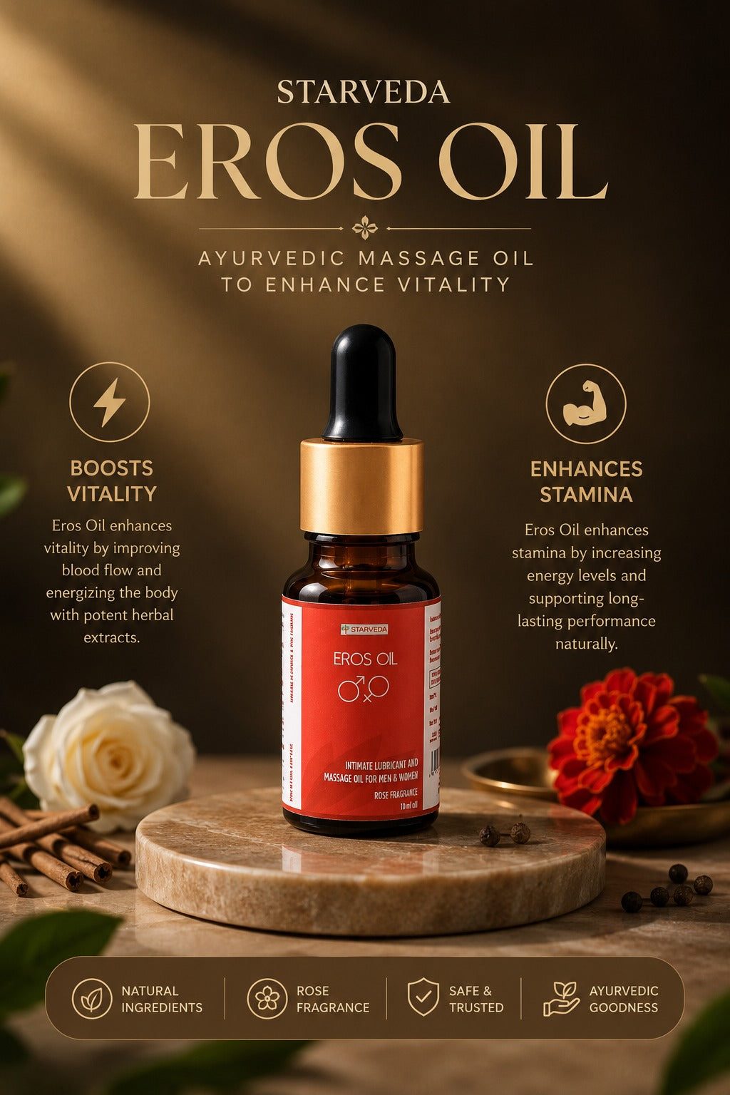 Starveda Eros Oil & Herba Vira Combo | Intimate Wellness Kit