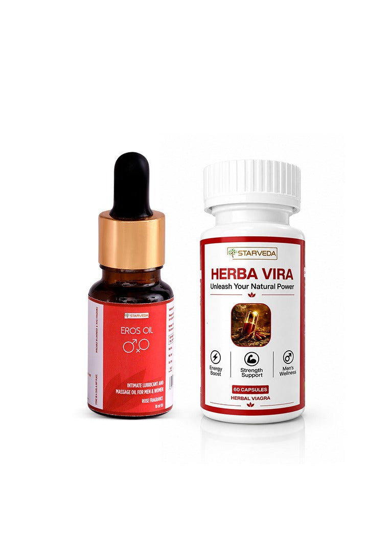 Starveda Eros Oil & Herba Vira Combo | Intimate Wellness Kit