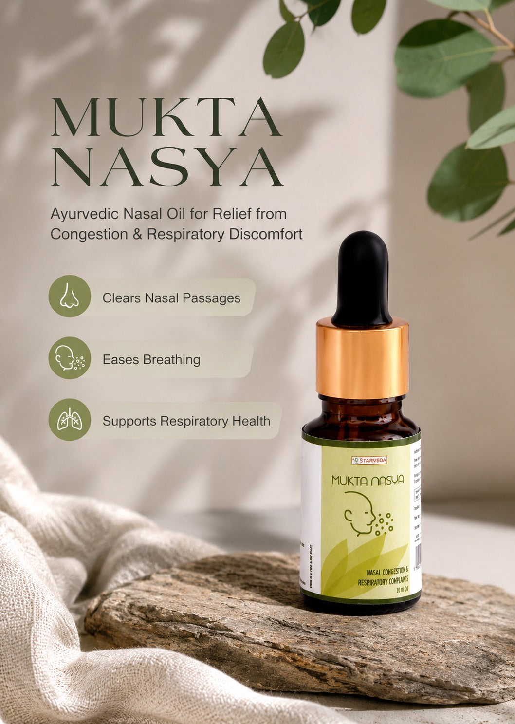 Starveda Mukta Nasya Oil | Nasal Congestion Relief | 20ml