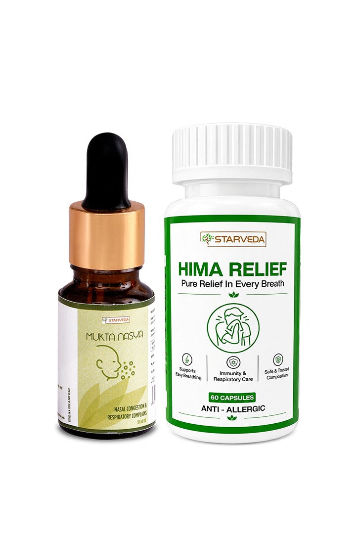 Starveda Nasya Oil & Hima Relief Combo | Nasal Kit