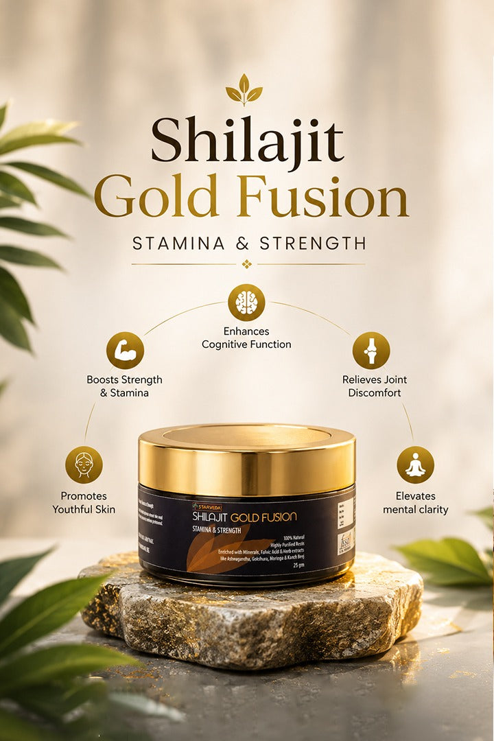 Starveda Shilajit Gold Fusion Resin | Stamina & Vitality | 25gm x2