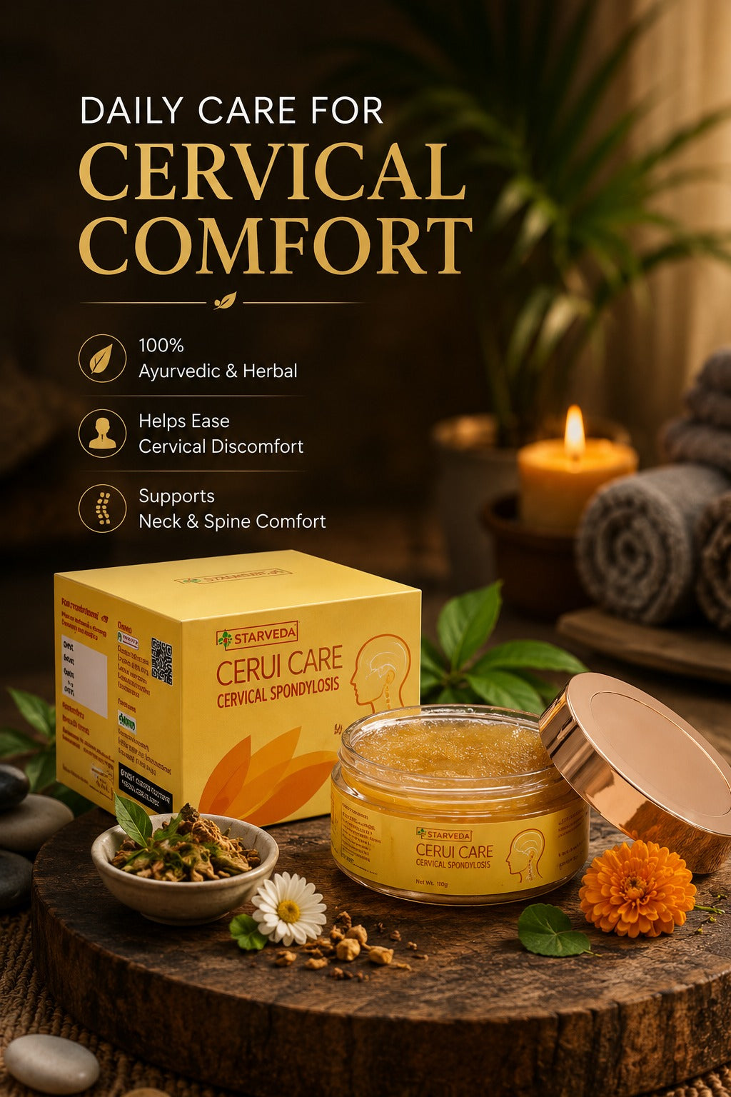 Starveda Cervi Care Crème | Cervical Pain Relief | 60gm