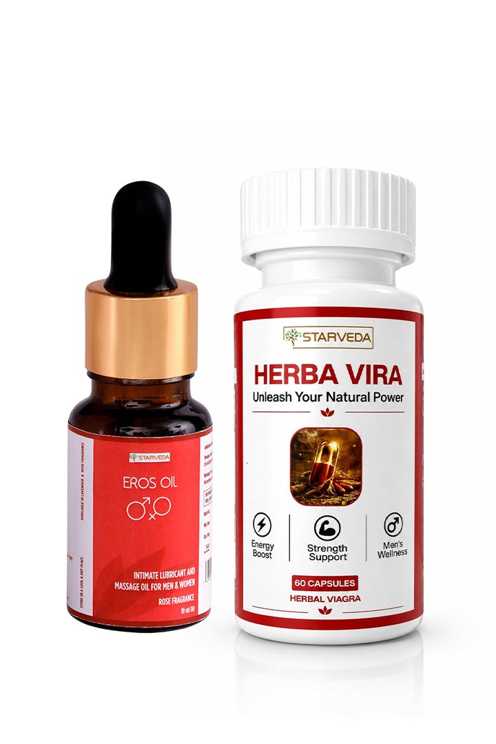 Starveda Eros Oil & Herba Vira Combo | Intimate Wellness Kit