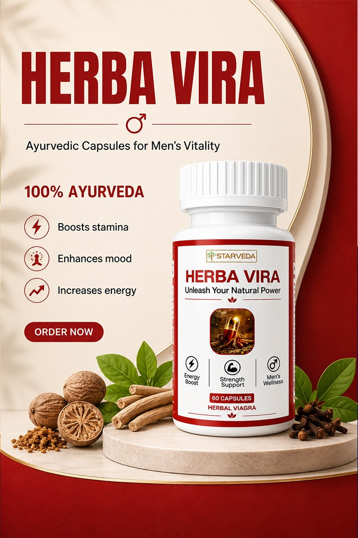 Starveda Herba Vira Capsules | Male Stamina & Energy | 60 Caps